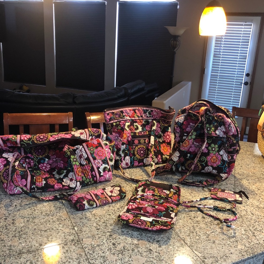 Vera Bradly Brown Floral LOT